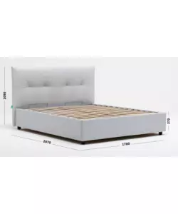 LETTO MATRIMONIALE CONTENITORE "EASY" PERLA 160X190 CM